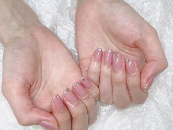 セレブレイル(CELEBRAIL)/指先のハートグリッターデザイン