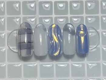 ジョアネイル(JOA Nail)/夏/ミラー/ぷっくり/チェック