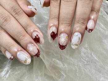 ヒラソルネイル(Girasol nail)/Xmas感MAX☆