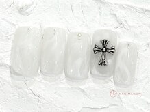 ネイルメゾン 池袋店(NAIL MAISON)/もやもやホワイトクロム¥9500