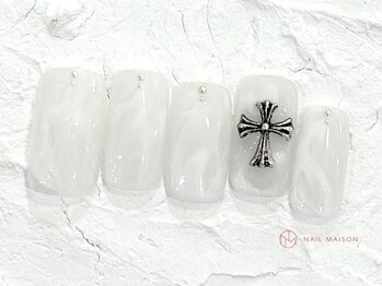 ネイルメゾン 池袋店(NAIL MAISON)/もやもやホワイトクロム¥9500