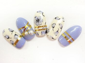 クリスタルネイル ボンベルタ橘店(CRYSTAL NAIL)/チップ×フラワーネイル