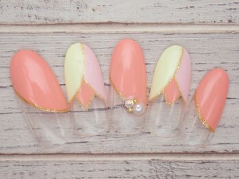 ワンネイル(ONE NAIL)/#フレンチネイル#チューリップ