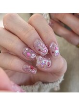 ノラ シブヤ(NORA SHIBUYA)/ピンクネイル/ホログラムネイル