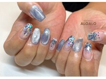 アロアロ(ALOALO)/マグネット×キラキラネイル