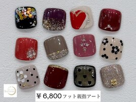 【¥6,800 フット親指アート】