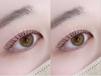 ヒナ サロン(HINA SALON)の写真/まつ毛1本1本を大切に。根本から立ち上げ素顔でも華やぐまなざしへ。素まつ毛で魅せるナチュラル美まつパ！