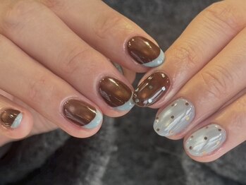ファンクションネイルズ 表参道 原宿(FUNCTION NAILS)/マグネット/フレンチ/ドット