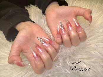 クリアチーク×ビジュー