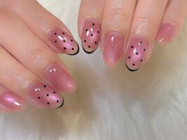 マグネット×ハートドットネイル