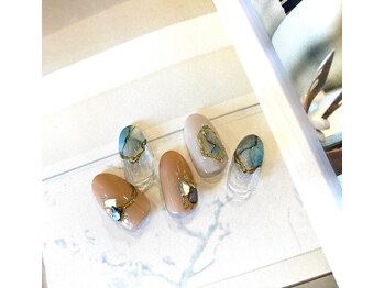 ロータス Lotus/大理石ネイル