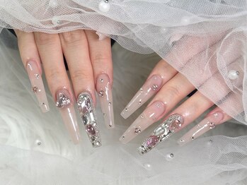 エムネイル(M-Nail)/★ちゅるんピンクロングネイル★