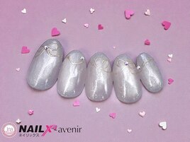 つながるリボンとハート