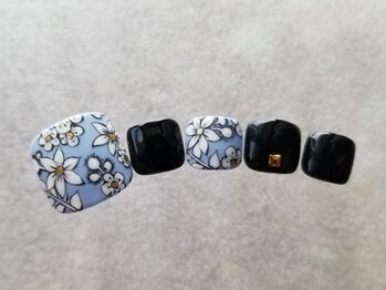 ネイルフロンティア 吉祥寺(NAIL FRONTIER)/マット手描きお花8980円~