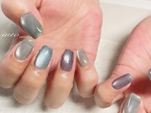 ネイルサロン イントゥ(into_)/ぷるマグ　グラデーション　青