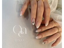 ワンネ(ONEE)/blak ribbon nails