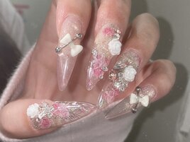 【Chiaki】クリア薔薇リボン