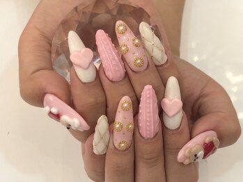 ネイルサロン ネイルズゴーゴー 渋谷店(NAILSGOGO)/3ｄ ゆめかわいい ニット 冬