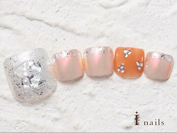 アイネイルズ 横浜WEST店(I-nails)/キラキラフットネイル10480円