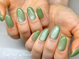 マグネットネイル/緑ネイル