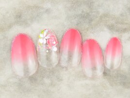 ☆ピンクグラデーションネイル☆