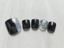 ナビネイル(Nabi nail)/ブラックホログラムネイル