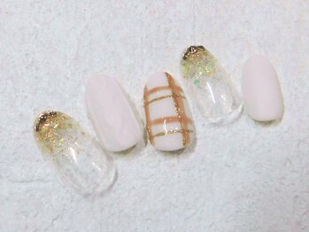 ケージュール(Kjour)/ホワイトニット　チェック柄