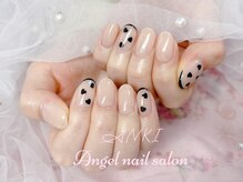 エンジェルネイルサロン(Angel nail salon)/黒ハートX黒フレンチ