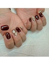 サロンドティス 学芸大学(salon de tis)/ワンポイントレオパードネイル