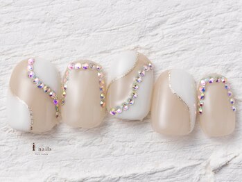 ジェミーネイル エビス(Jemiy nail ebisu)/ビジューラインフレンチ11500yen