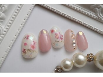 ネイルサロン マリング(Nail Salon Maring)/☆フラワー×オーロラフレンチ☆