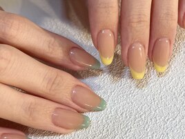 グリーン、イエロー春フレンチ