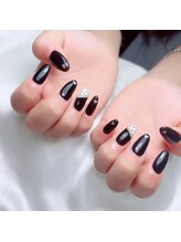 アートネイル ギャラリー(Art nail Gallery)/ブラックハートネイル