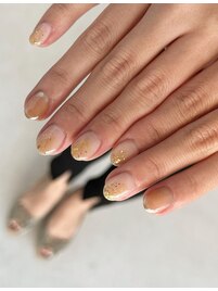 クリアゴールド/ピンクベージュ