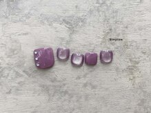 シンプリー ネイルアンドアイラッシュ 祖師谷大蔵店(Simpliee Nail&Eyelash)/フット　マグネットネイル