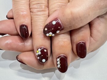 クォーターリゾートネイル(QUARTER RESORT nail)/バーガンディネイル☆