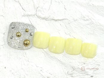 ネイルメゾン 池袋店(NAIL MAISON)/イエローラメ¥5980