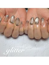 ネイルサロン グリッター(NAIL SALON glitter)/マグネット×フラッシュネイル