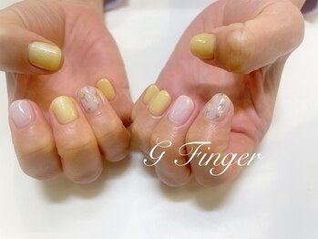 ジーフィンガー 大井町店(G Finger)/春色イエローみもざネイル♪