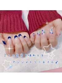 アシンメトリーネイル♪