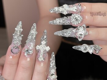 ダークハニー 原宿店(Dark Honey)/地雷系ロングクラッシュネイル