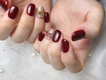 ノンノンネイル(Nonnon.nail)/ボルドーネイル