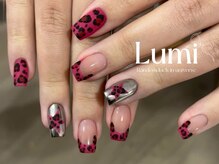 ルミネイル 大宮東口店(Lumi Nail)/ピンクレオパードスター