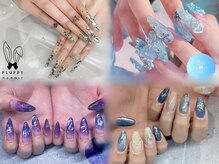 フラッフィーラビットネイル(fluffy rabbit nail)の雰囲気（豊富なパーツ取り揃えています。話題の氷ネイル/氷ストーンも♪）