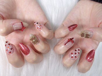 ジェルアートつけ放題¥9000