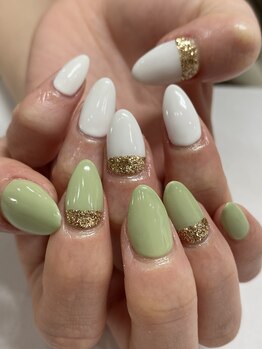 ネイルキュート アンド クールラッシュ 亀有店(nailcute & CoolLash)/ピスタチオカラー