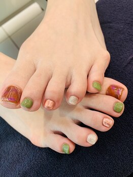 ネイルモア 三軒茶屋店(NAIL moA)/フットネイル♪秋バージョン☆