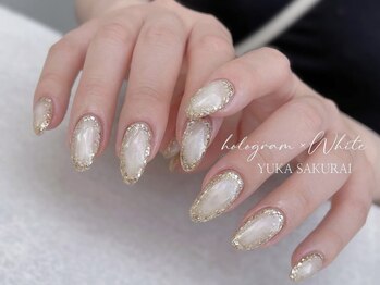 ユーティーネイル(Youty Nail)/クリアホワイトニュアンス