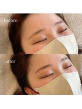 クオルーチェ(CuoLuce)/明るめカラーの平行眉