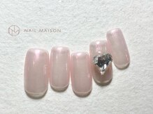 ネイルメゾン 梅田(NAIL MAISON)/透明感オーロラピンクハート